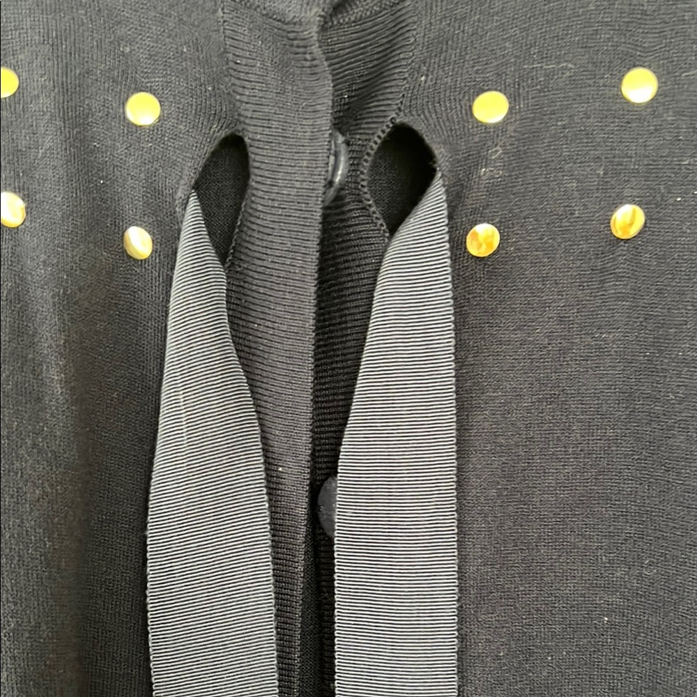 Paul Smith Black Label Navy Sweater with Gold Studs - Picture 3 of 3